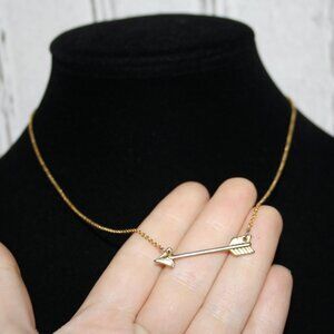 Amano Studio gold arrow necklace 18-22"